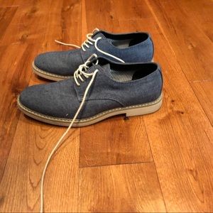 PublicOpinion blue denim canvas Oxford